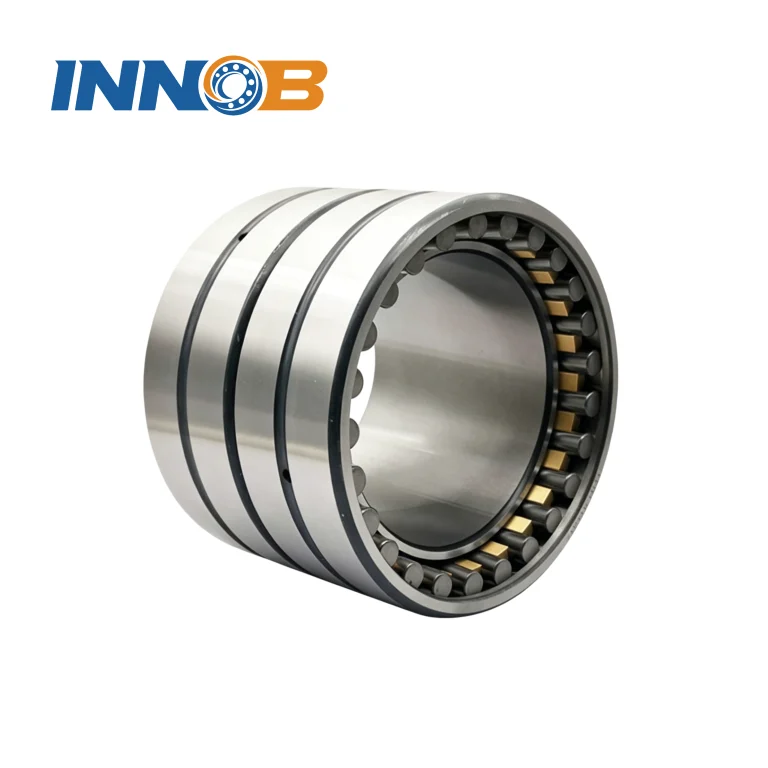Four-row tapered roller bearing installed in a rolling mill chock
