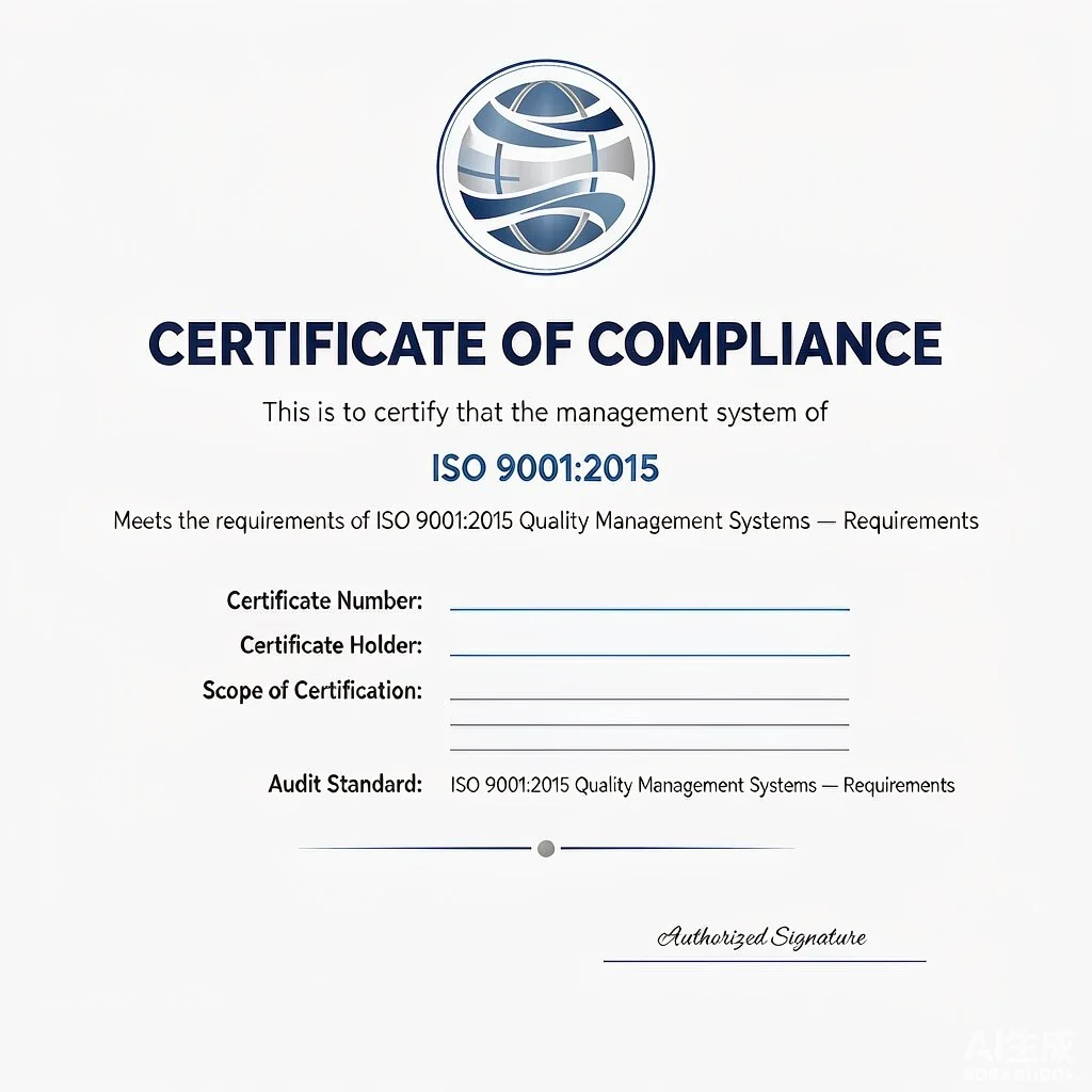 ISO 9001 certificate